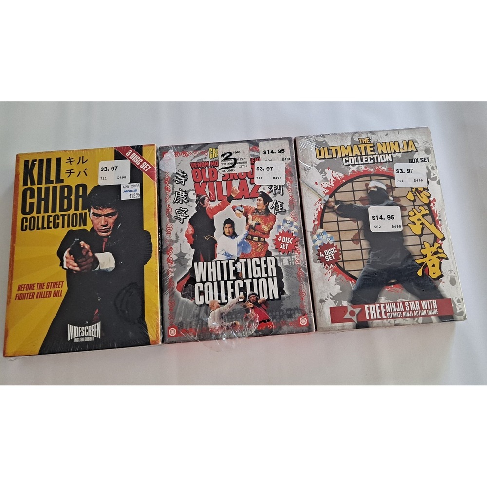 Lot Of 3 New Unopened Kung Foo/Ninja Movies DVD